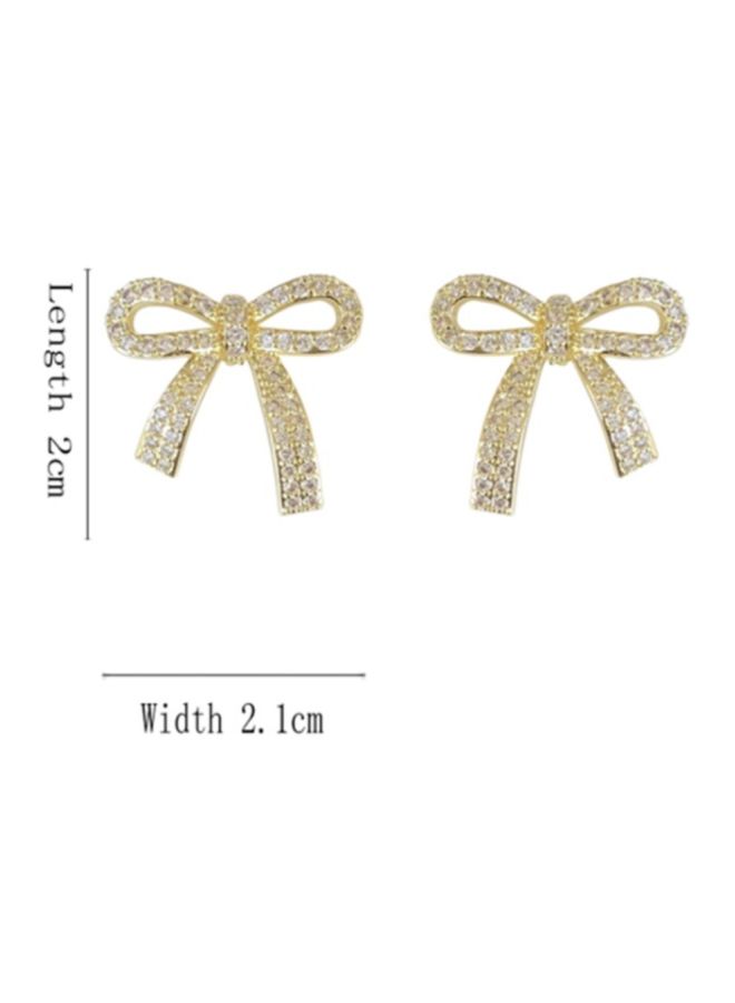 J&J - Bowknot Pattern Studs - Image 1