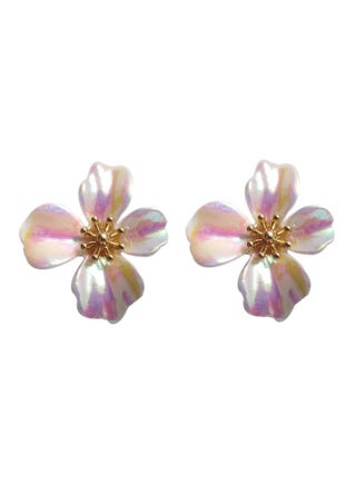 Flower Designed Stud Earrings - v1604737090/N41442705A_1