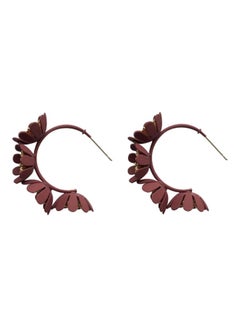 Floral Designed Hoop Earrings