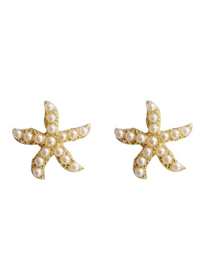 J&J - 925 Sterling Silver Pearl Studded Stud Earrings - Image 1