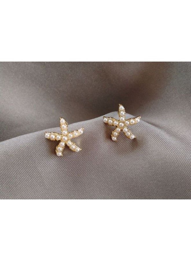 J&J - 925 Sterling Silver Pearl Studded Stud Earrings - Image 1