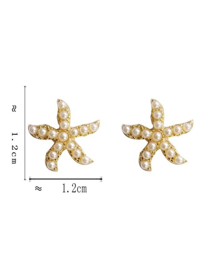 J&J - 925 Sterling Silver Pearl Studded Stud Earrings - Image 1