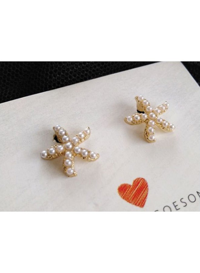 J&J - 925 Sterling Silver Pearl Studded Stud Earrings - Image 1
