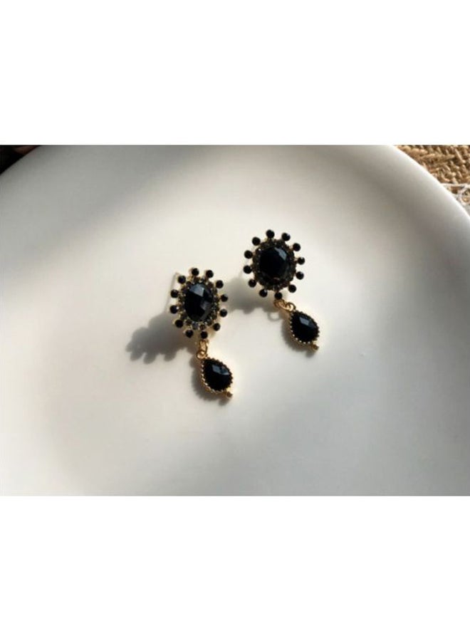 J&J 925 Sterling Silver Stone Studded Dangle Earrings - Image 3