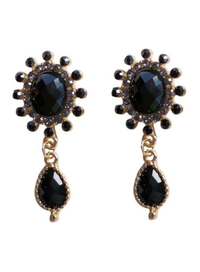 J&J 925 Sterling Silver Stone Studded Dangle Earrings - Image 1