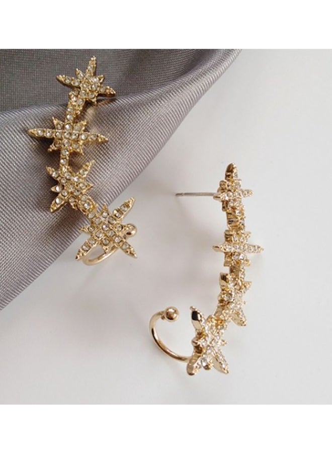 J&J 925 Sterling Silver Artistic Cuff Earrings - Image 2