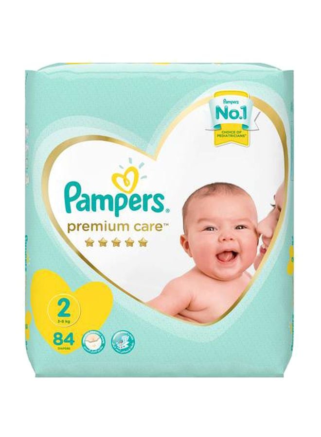 Pampers Premium Care Diapers, Size 2, 3-8 kg, 84 Count  - Image 1