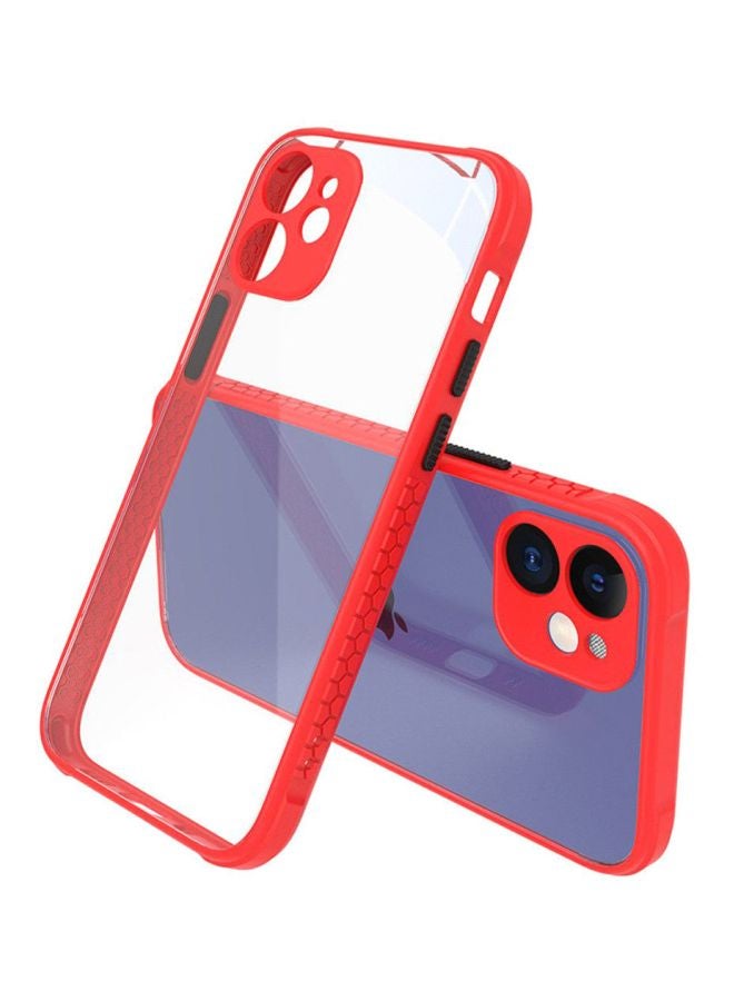 BG Protective Case Cover For Apple iPhone 12 Pro Max Red/Transparent - Image 1