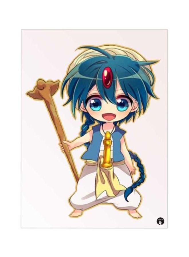 لوحة ماوس مطبوع عليها شخصية من مسلسل الرسوم المتحركة "Magi" متعدد الألوان