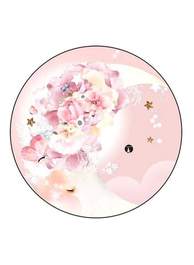 BP Flowers Printed Round Mousepad Multicolour