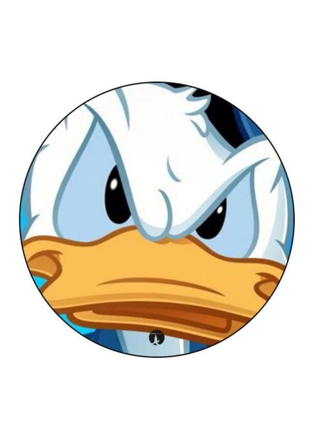 لوحة ماوس بطبعة بطة غاضبة أبيض/أصفر/أزرق