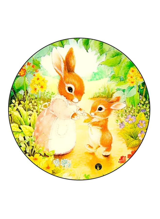 BP Rabbits Printed Round Mousepad Multicolour