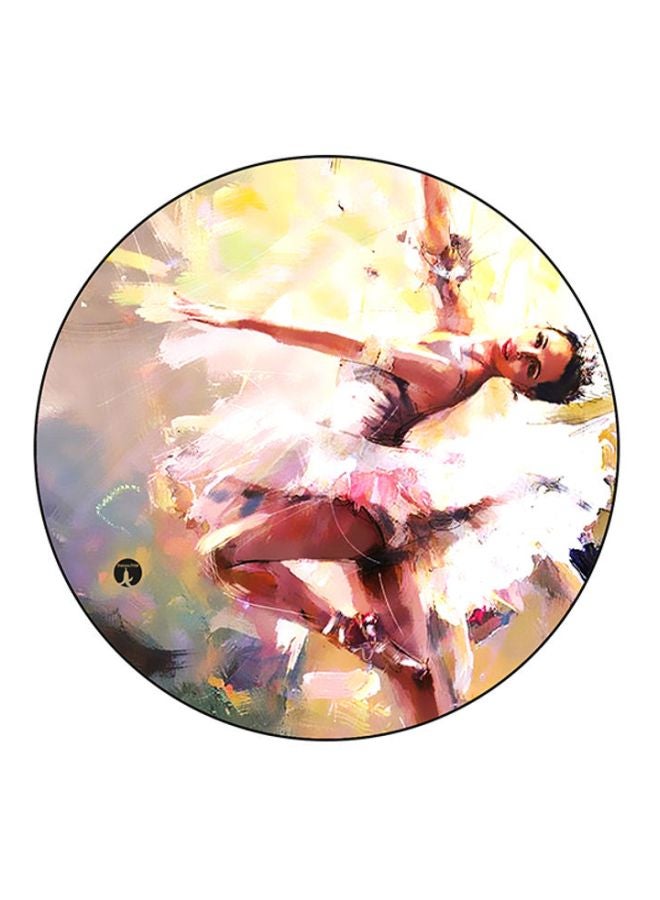 BP Dancing Woman Printed Round Mousepad Multicolour