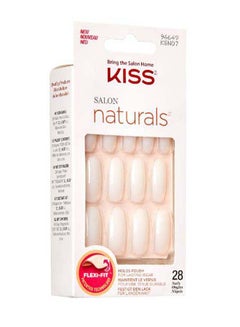 KISS Salon Naturals Coffin Shape Long Off white  - Image 2