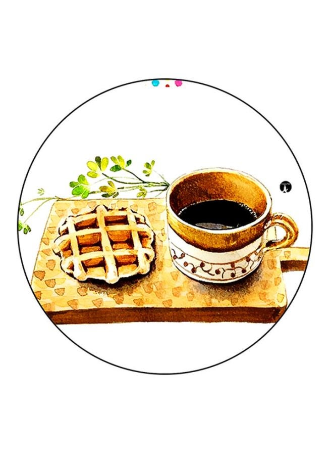 بي بي قاعدة ماوس عليها رسومات مطبوعة أبيض/أصفر/أخضر 