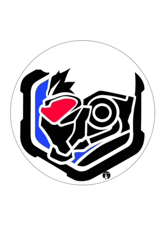 لوحة ماوس بطبعة من لعبة "Overwatch" أبيض/أسود/أحمر