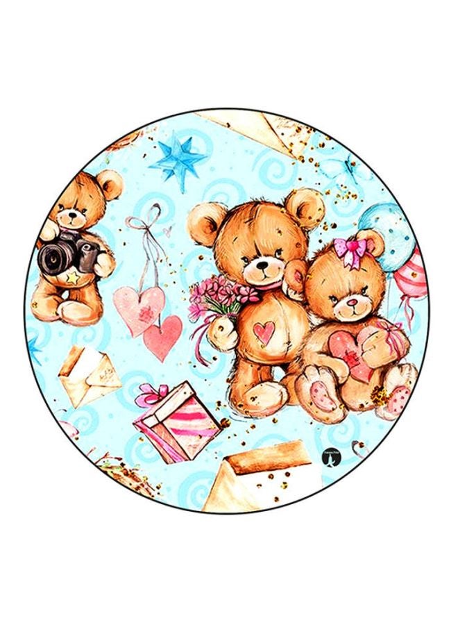 BP Bears Printed Mouse Pad Blue/Brown/Pink
