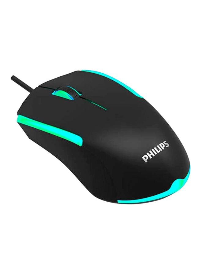Philips - Wired Gaming Mouse Black/Blue - Image 1