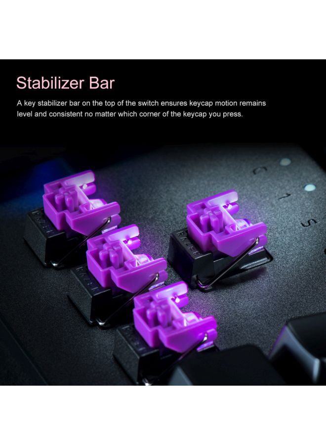 RAZER - Razer Huntsman Gaming Keyboard: Fastest Keyboard Switches Ever - Clicky Optical Switches - Customizable Chroma RGB Lighting - Programmable Macro Functionality - Quartz Pink - Image 1