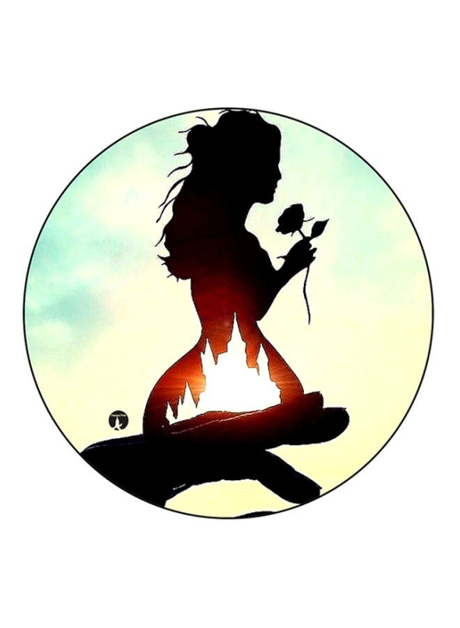 BP Girl Printed Round Mousepad Black/Yellow/Blue
