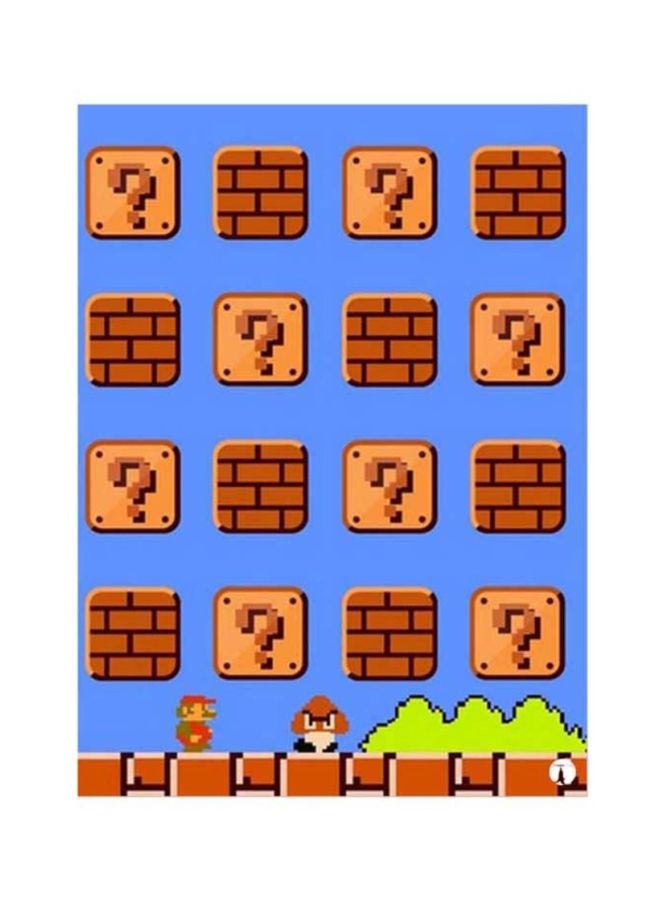 BP The Video Game Super Mario Printed Mousepad Blue/Orange/Brown