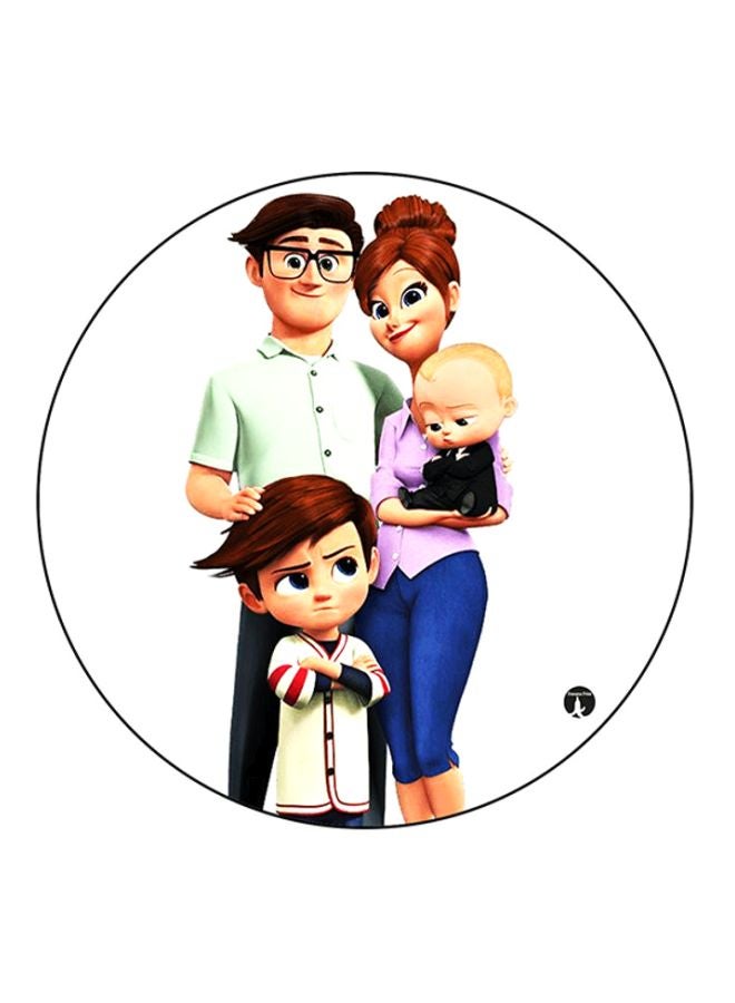 BP Boss Baby Printed Round Mouse Pad Multicolour