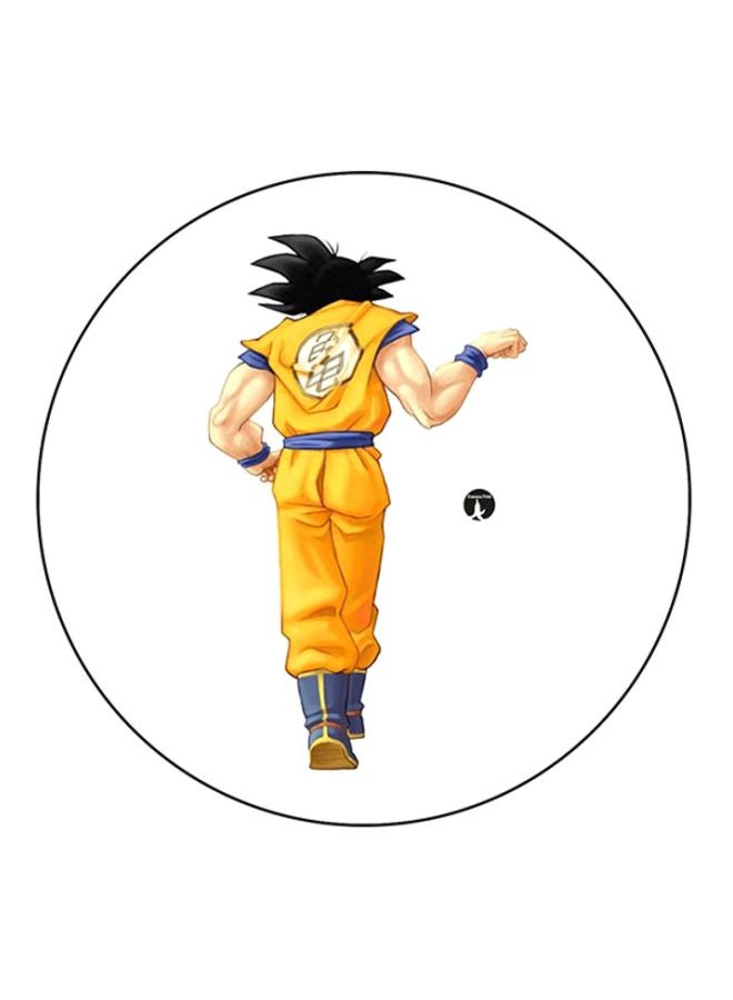 Printed Round Mouse Pad White/Yellow/Black