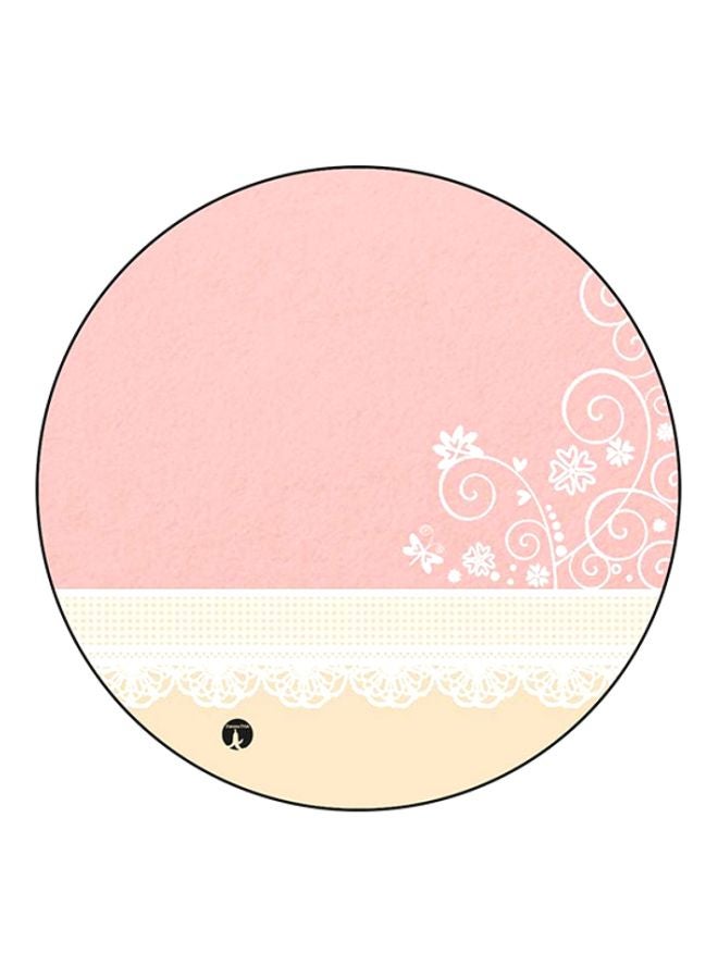 BP Art Printed Gaming Mouse Pad Pink/Beige/White