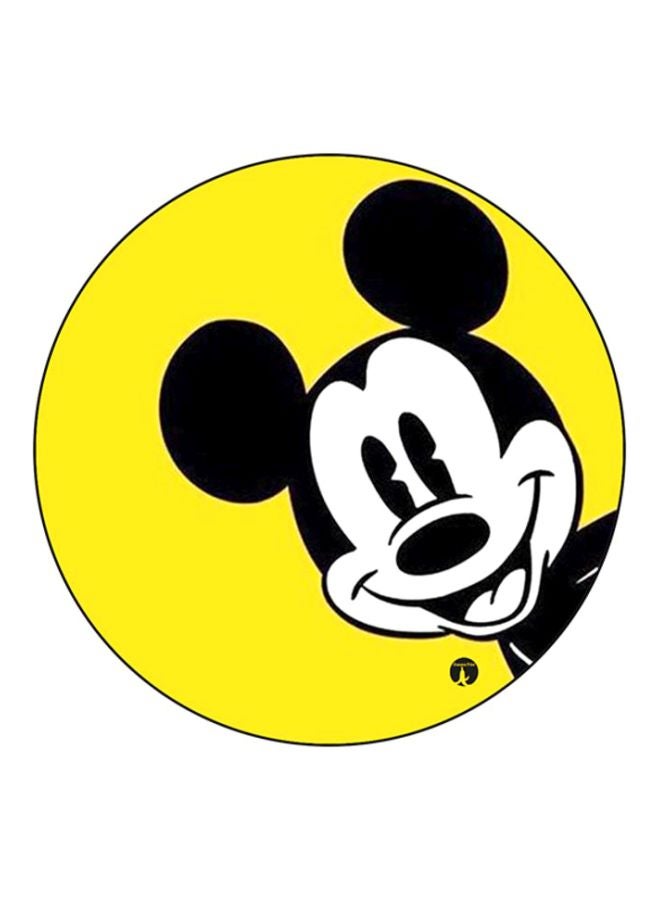 BP Mickey Mouse Printed Round Mousepad Yellow/Black/White