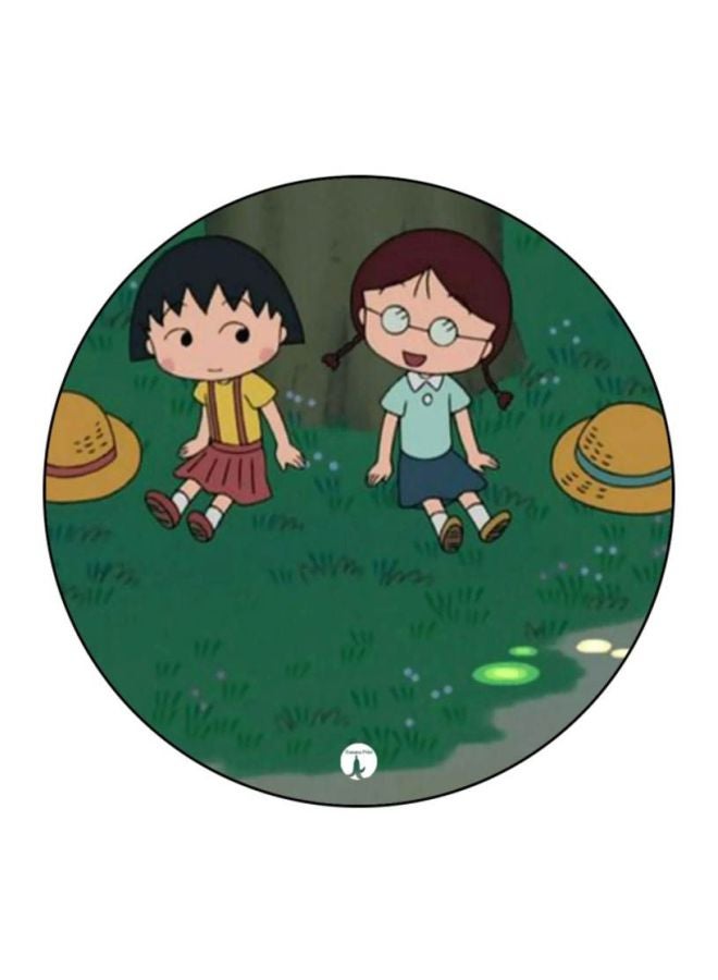 BP The Anime Chibi Maruko Chan Printed Mousepad Green/Brown/Pink