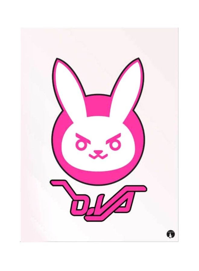 BP The Video Game Overwatch Printed Rectangular Mousepad Pink/White