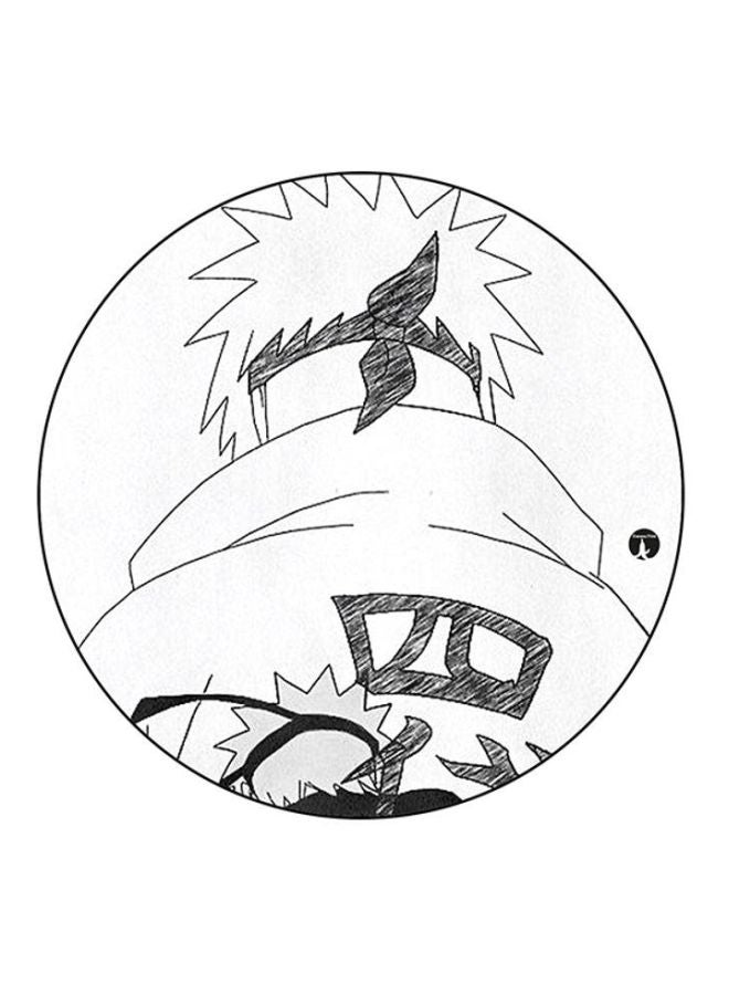 BP Anime Naruto Printed Round Mousepad White/Black