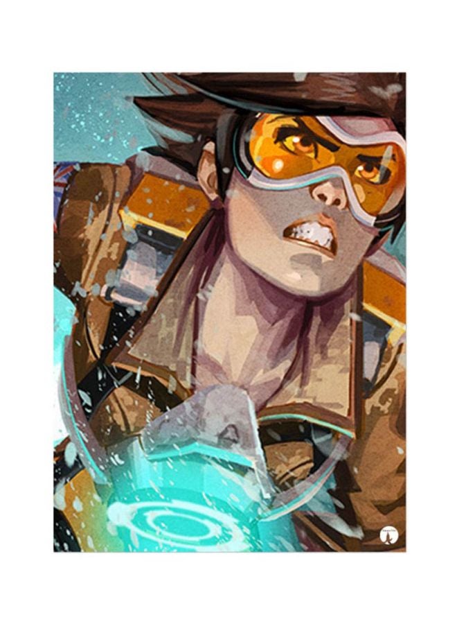 لوحة ماوس مُزينة بطبعة من لعبة الفيديو Overwatch متعدد الألوان