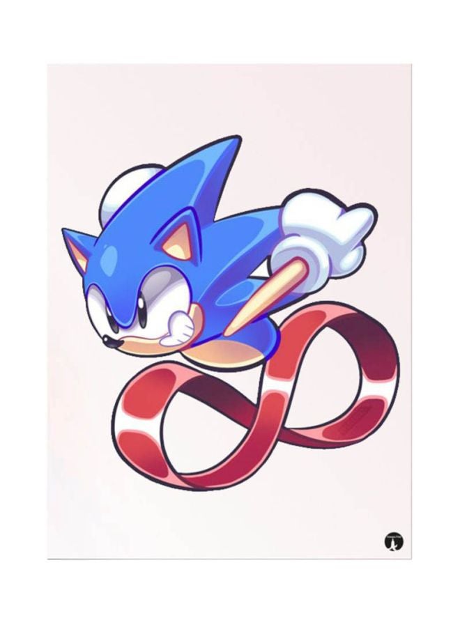 BP The Video Game Sonic Printed Mousepad Blue/Red