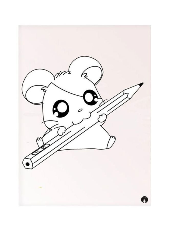 The Anime Hamtaro Printed Mousepad Pink/White