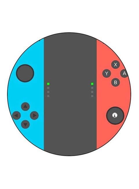Nintendo Switch Controller Printed Round Mousepad Grey/Red/Blue