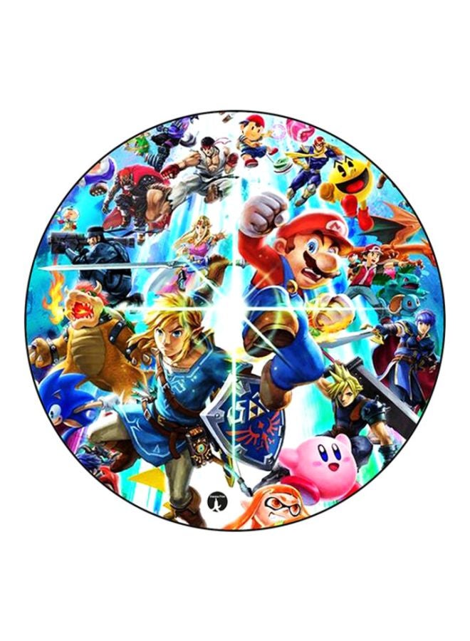 BP Super Smash Bros Printed Round Mousepad Multicolour