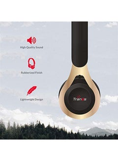 Trands Over-Ear Wired Hi-Fi Stereo Headphones With Built-in Microphone Black  - Image 2