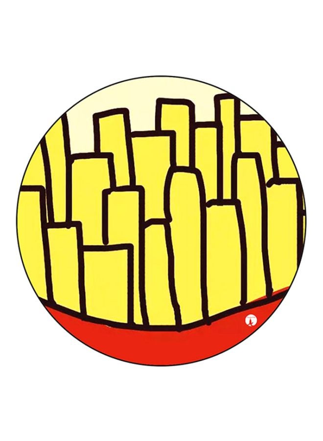 BP French Fries Printed Round Mousepad Yellow/Red/Black