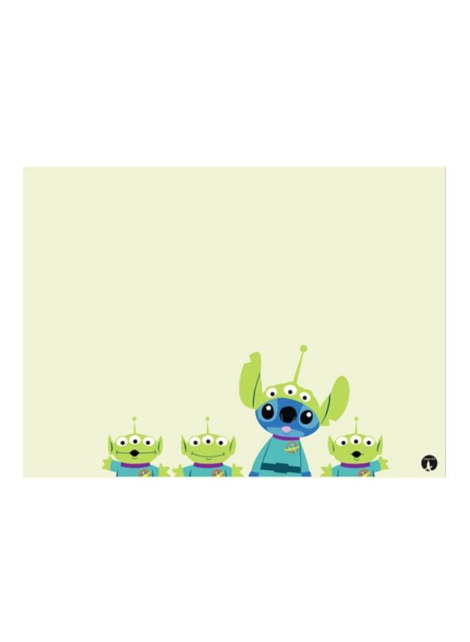 بي بي لوحة ماوس بشكل مربع مزينة بطبعة ديزني بيج/ أزرق/ أخضر