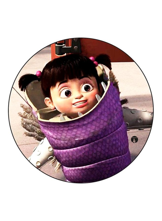 Disney Printed Round Mousepad Purple/Beige/Red