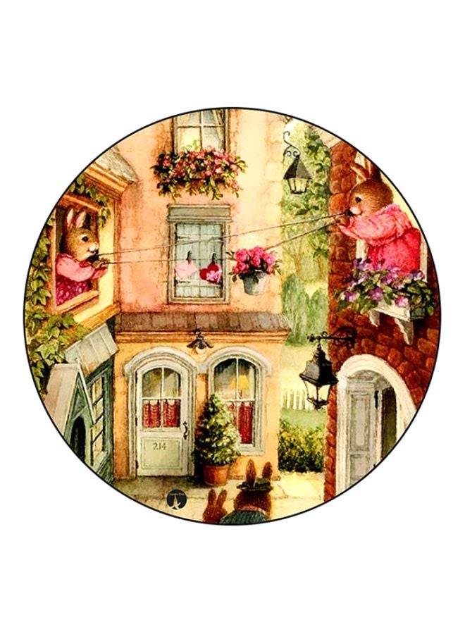 BP Flowers Printed Round Mousepad Multicolour