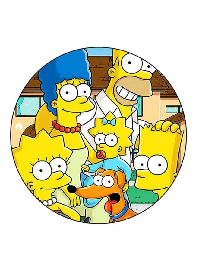 BP The Simpsons Printed Round Mousepad Yellow/Blue/White