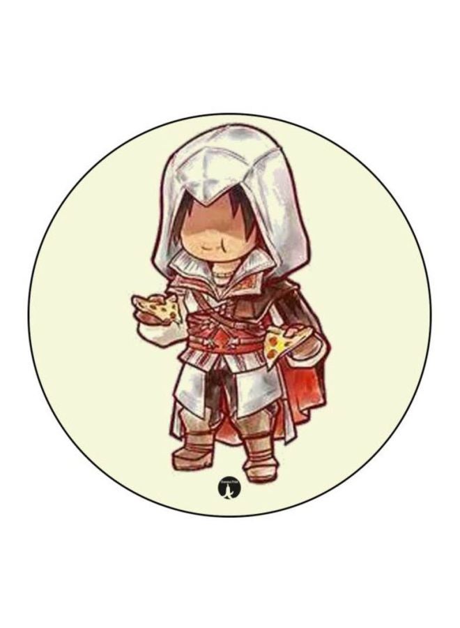 وسادة ماوس مطبوعة برسمة للعبة الفيديو Assassin's Creed بيج/أحمر/بني