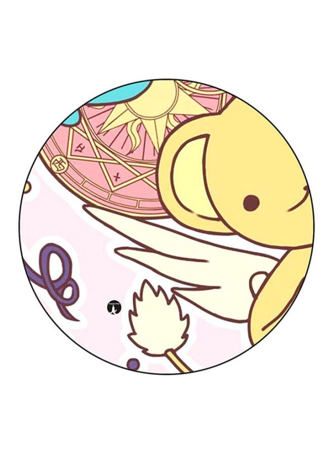 Printed Round Mousepad Pink/Yellow/Purple