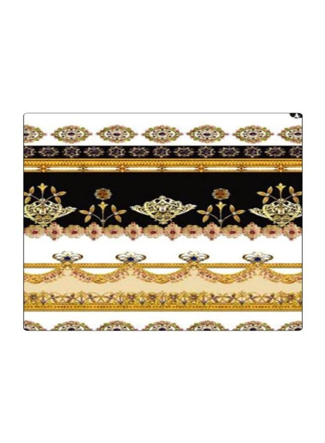 Printed Square Gaming Mousepad Gold/Black/White