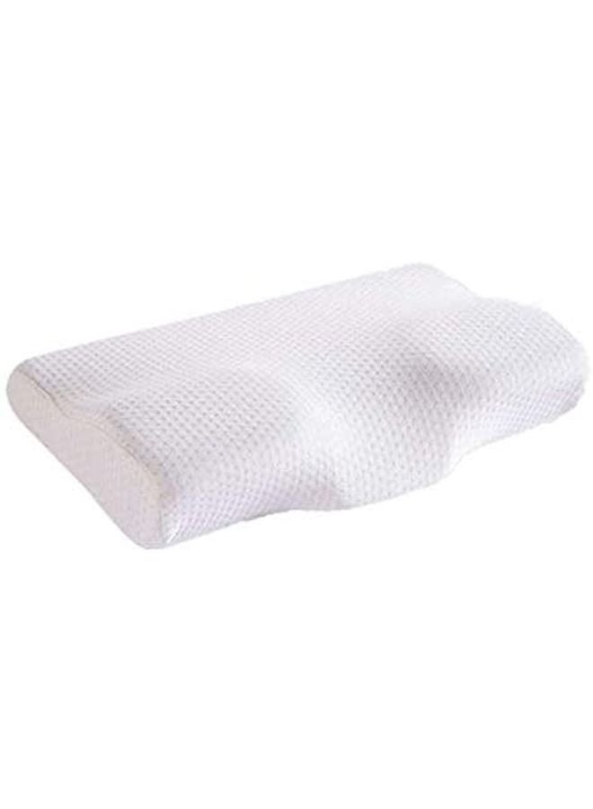 Orthopedic Sleeping Neck Pillow Memory Foam White 50x30x10cm - Image 1