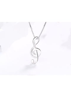 925 Sterling Silver Music Note Shaped Pendant Necklace - v1604749970/N40848600A_2