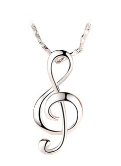 925 Sterling Silver Music Note Shaped Pendant Necklace - v1604749971/N40848600A_1