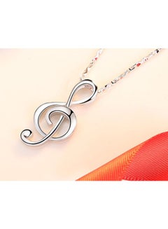 925 Sterling Silver Music Note Shaped Pendant Necklace - v1604749971/N40848600A_4